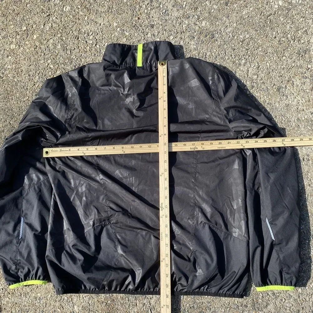 Polo Sport Hooded Jacket Mens Size Medium Black Camo Ralph Lauren Windbreaker - Picture 7 of 8